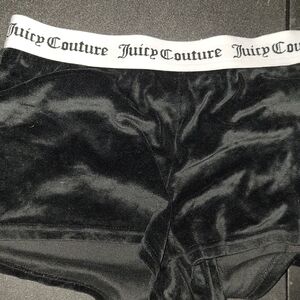 Juicy Couture Black Velvet Lounge Shorts